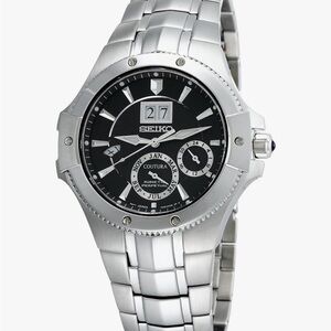 Seiko Coutura SNP007 (7D48-0AB0) 41mm men's kinetic watch, stainless steel case